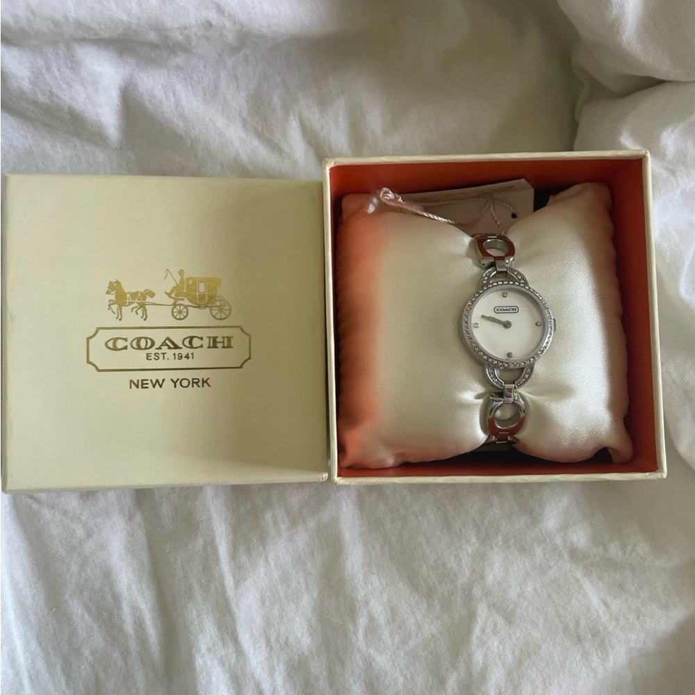 Vintage Coach Kristin Stainless Steel Silver Analog Watch
